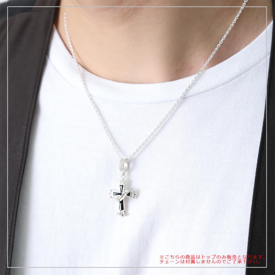 ペンダントトップ シルバー925製 ブラックオニキス クロス ペンダントトップ シルバー925製 ブラックオニキス クロス