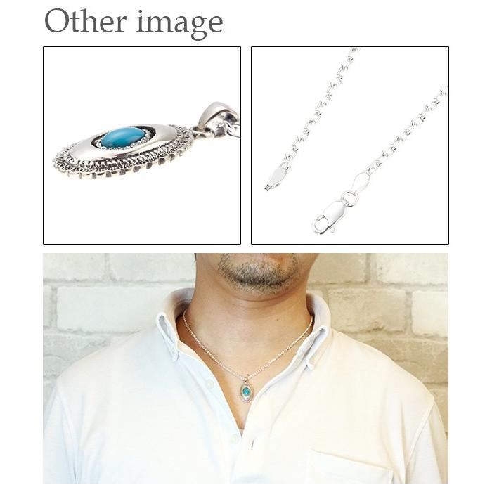 ラウンド形ネリターコイズネックレス シルバー925 トルコ石 ネイティブ