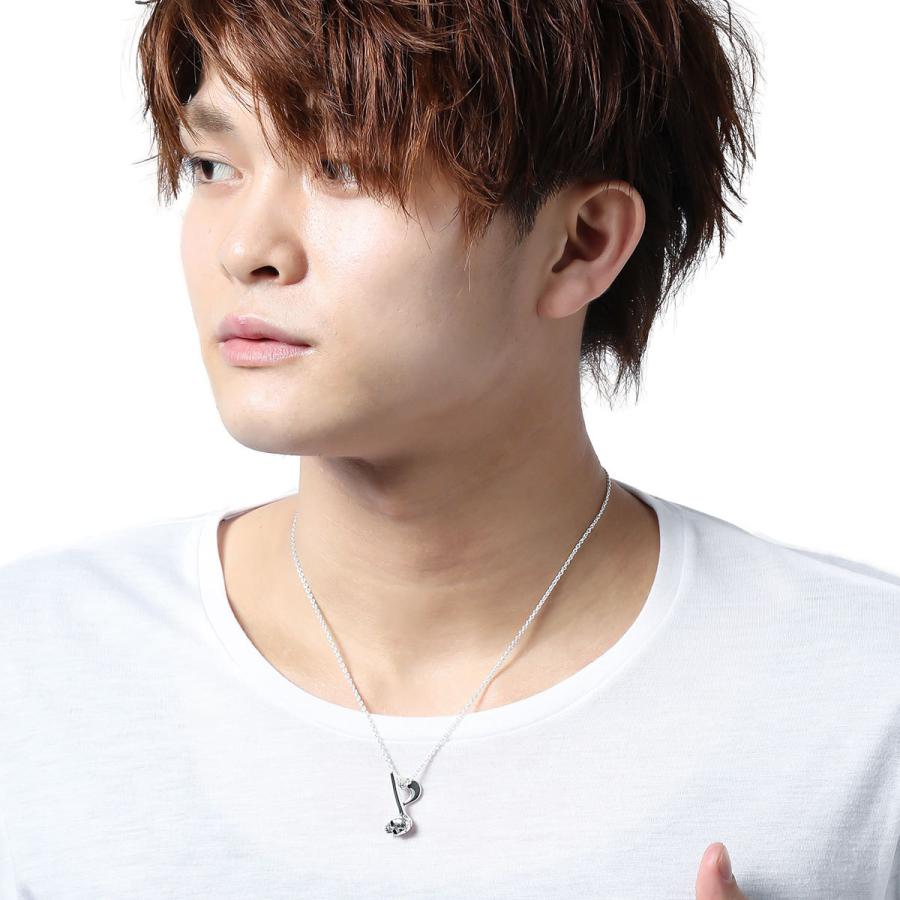ペンダント ネックレス 音符 スカル シルバー925 銀製品 燻し加工