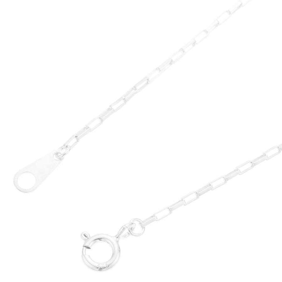 ネックレス シルバー925 長あずきチェーン 小豆チェーン カットロング