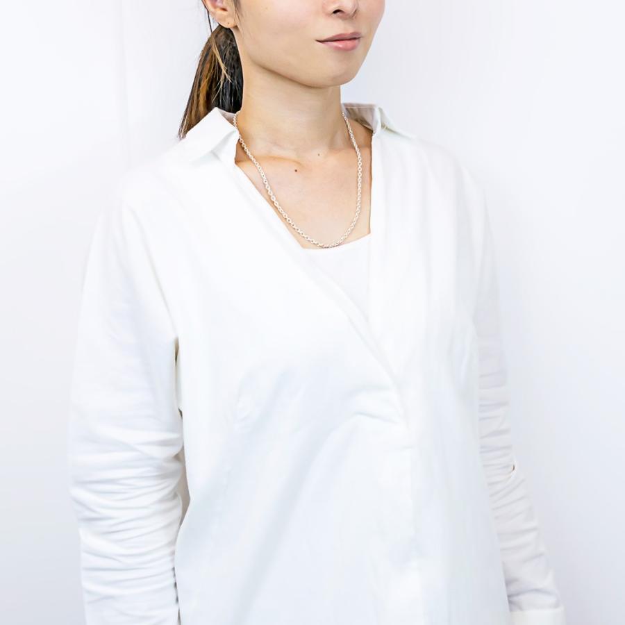 ネックレス チェーンのみ 低金属アレルギー シルバー925製 シンプル 50センチ 50cm 太さ3.5mm 線径1mm あずき 爆買の画像