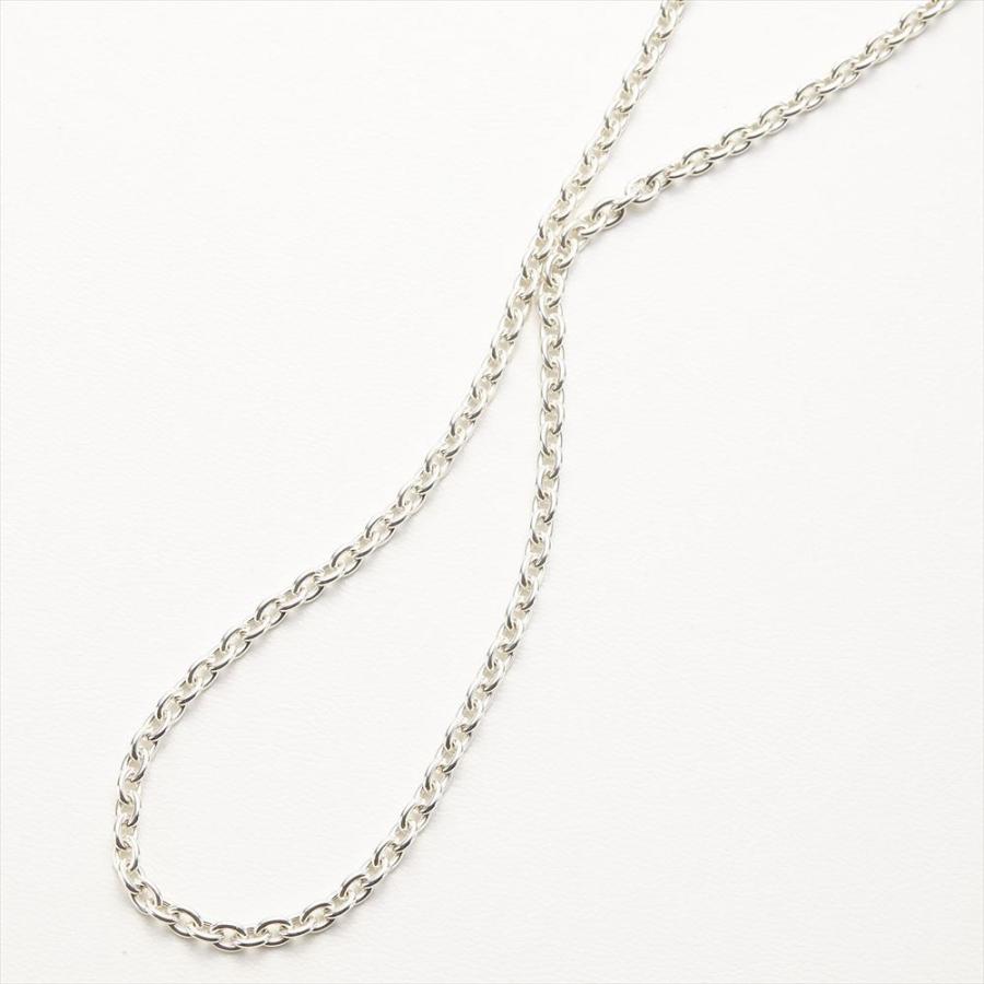 ネックレス チェーンのみ 低金属アレルギー シルバー925製 シンプル 50センチ 50cm 太さ3.5mm 線径1mm あずき 爆買の画像