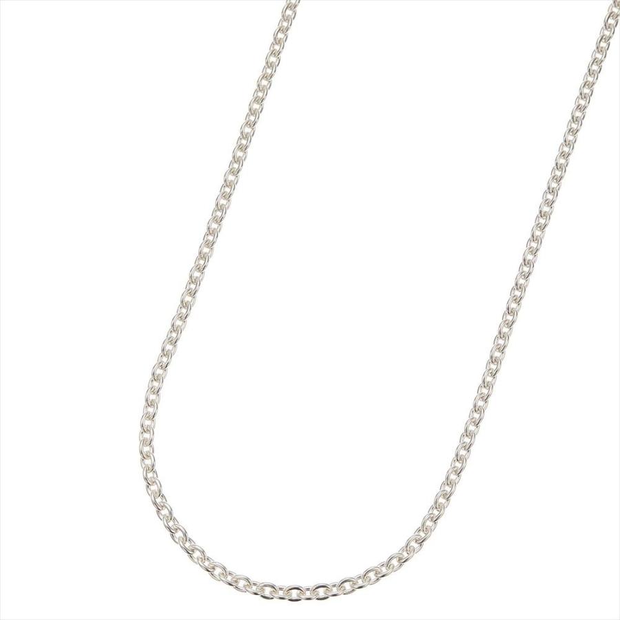 ネックレス チェーンのみ 低金属アレルギー シルバー925製 シンプル 60cm チェーン太さ3mm 線径0.85ミリ あずき 爆買の画像