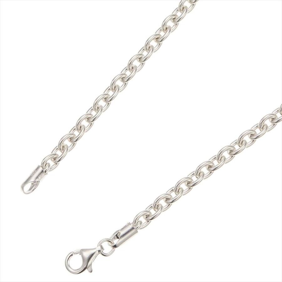 ネックレス チェーンのみ 低金属アレルギー シルバー925製 シンプル 60cm チェーン太さ3mm 線径0.85ミリ あずき 爆買の画像