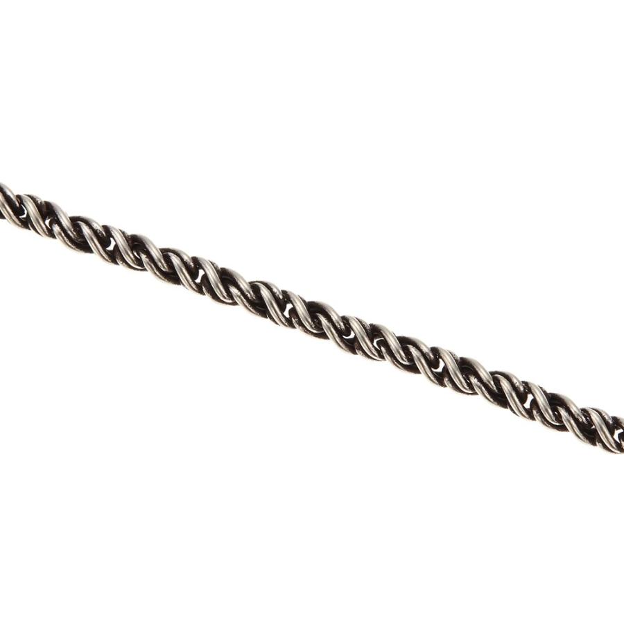 ネックレス チェーンのみ シルバー925 ロープ 太さ2mm 長さ50cm 燻し オキシダイ 2ミリ ロング 長い パイロープ 爆買の画像