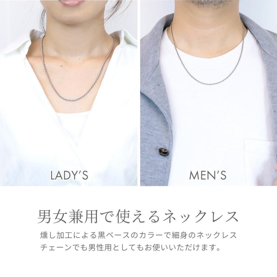 ネックレス チェーンのみ シルバー925 ロープ 太さ2mm 長さ55cm 燻し オキシダイ 2ミリ ロング 長い パイロープ 爆買_3