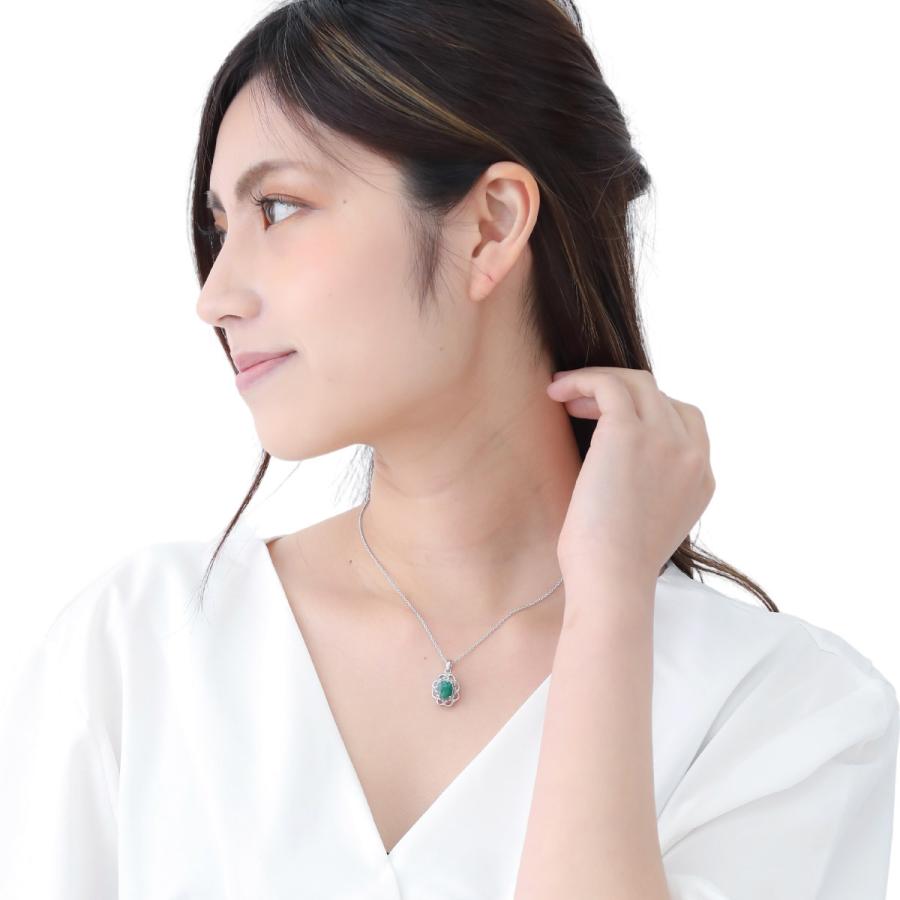 ネックレス ペンダント シルバー925 エメラルド 天然石 オーバル ネックレス ペンダント シルバー925 エメラルド 天然石 オーバル