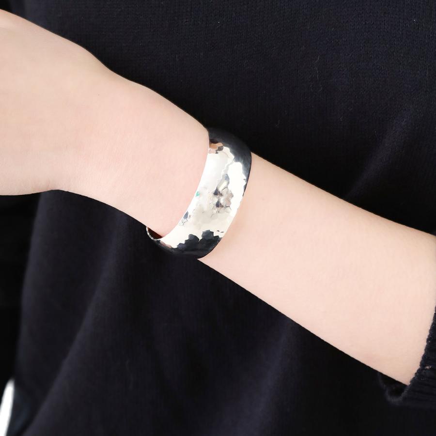 メンズ シルバー バングル ゴージャスな重厚モデル 110mm珠 Qroza】バングル シルバー ワイド 鏡面 太め レディース メンズ