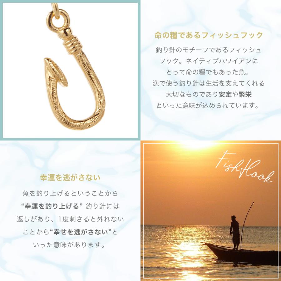 ネックレス ハワジュ シルバー925製 ブルーダイヤモンド フィッシュフック スクロール 彫刻 レディース 爆買の画像