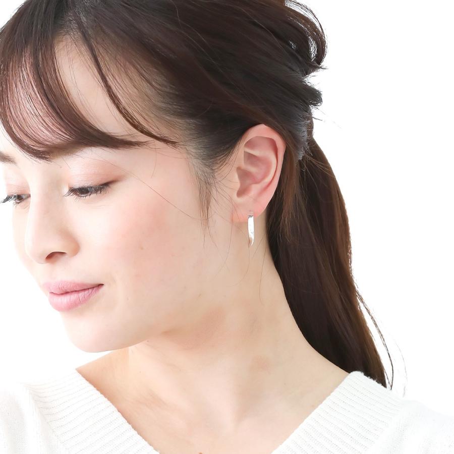 スタッドピアス シルバー925 ツイスト ねじれ 細め フープ 中サイズ 直径20mm 爆買の画像
