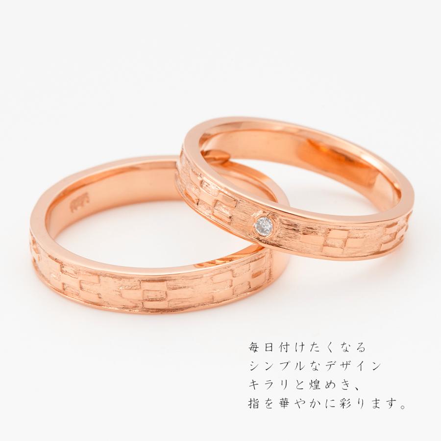 ペアリング シルバー925製 マリッジリング ペア ミンサー柄 結婚指輪 立体的 彫刻 重ね付け 沖縄製 爆買の画像