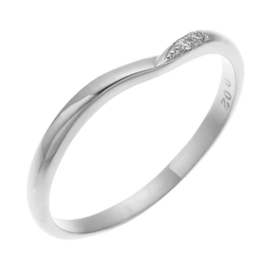 ペアリング シルバー925 プラチナ仕上げ ダイヤモンド マリッジリング 結婚指輪 波 甲丸 沖縄製 爆買の画像
