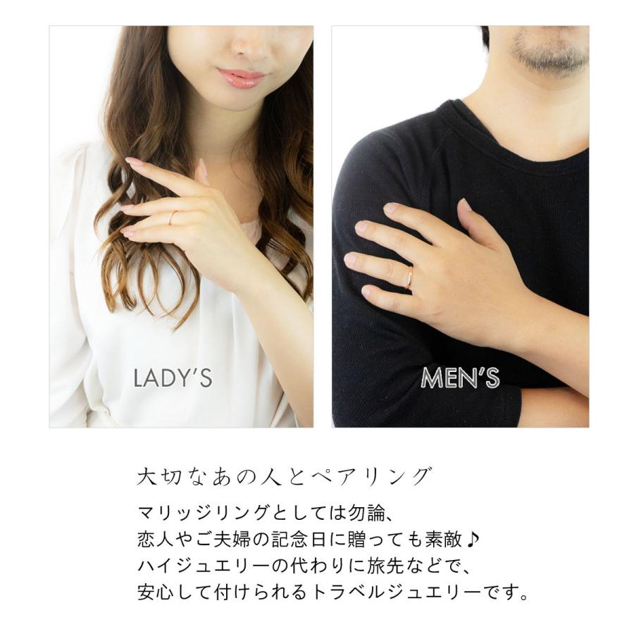 ペアリング シルバー925 K18PG仕上げ ダイヤモンド ツヤ有り マリッジリング 結婚指輪 沖縄製 爆買の画像