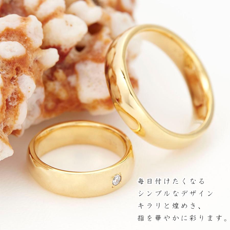 ペアリング シルバー925製 ダイヤモンド マリッジリング 結婚指輪 甲丸 ツヤ有り 太め 沖縄製 爆買の画像