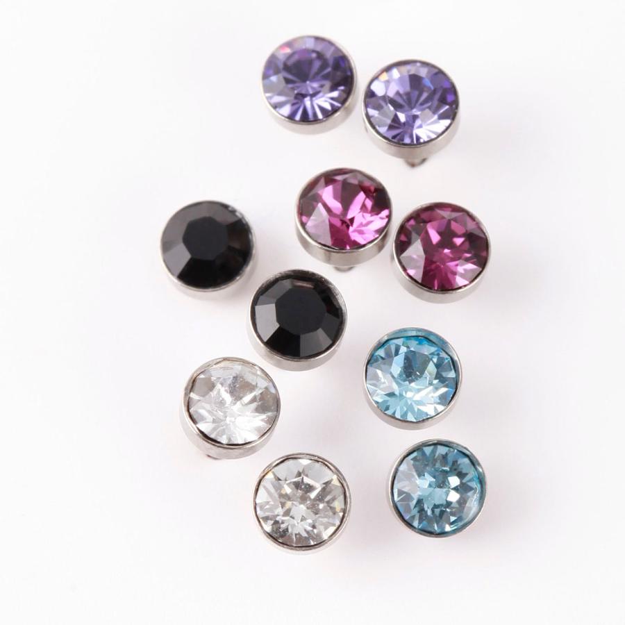 スタッドピアス チタン製 スワロフスキー 1石ピアス セカンド