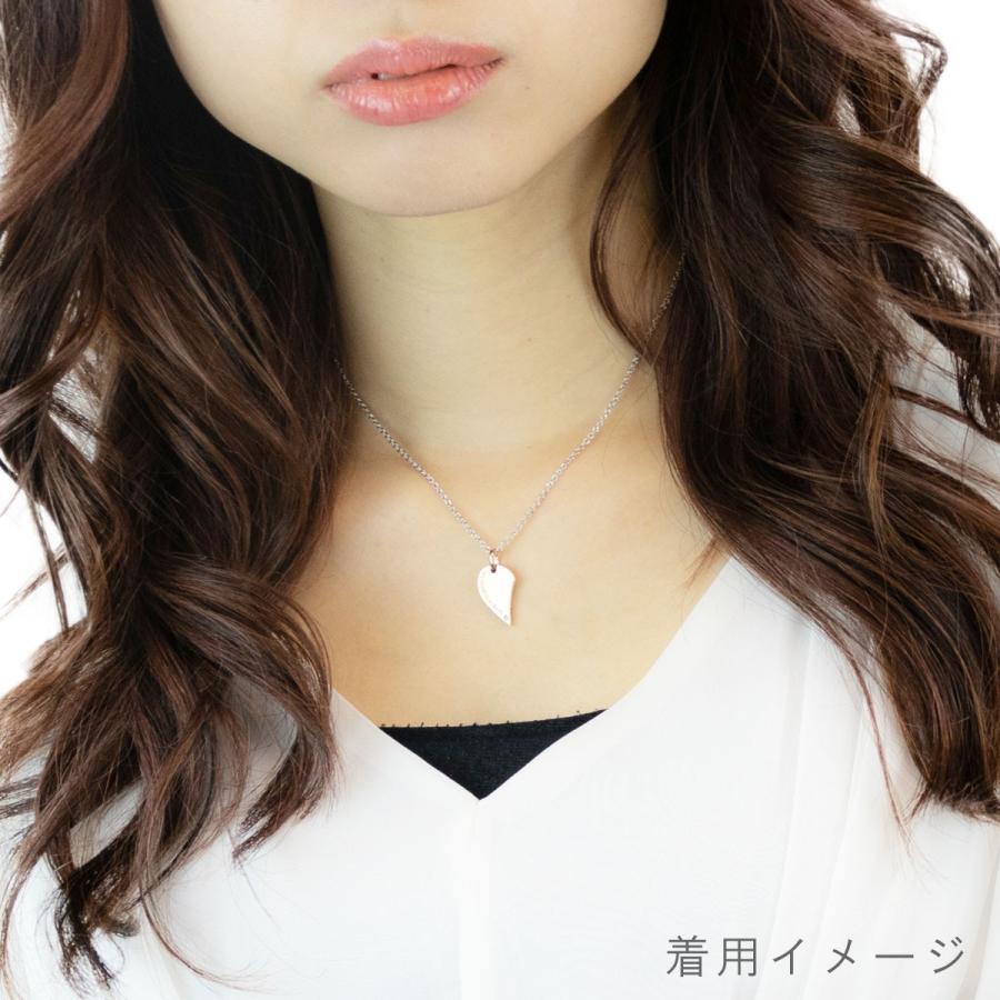 ペアネックレス Close to me サージカルステンレス ダイヤモンド ハート 逆さドロップ 爆買_7