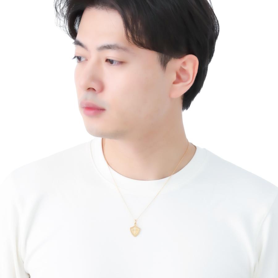 ネックレス シルバー925製 ダイヤモンド K23コーティング Royal Stag Zest 盾 シールド クロス 十字架 1粒 ゴールド 爆買の画像