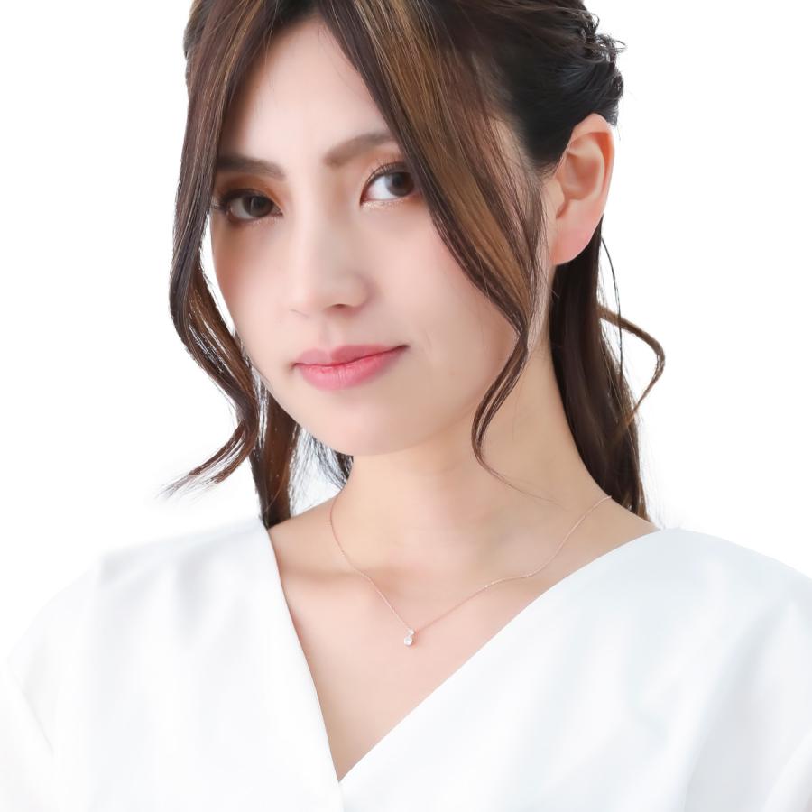 ネックレス シルバー925製 キュービックジルコニア close to me st 2粒 刻印 シンプル 小振り レディース 爆買の画像