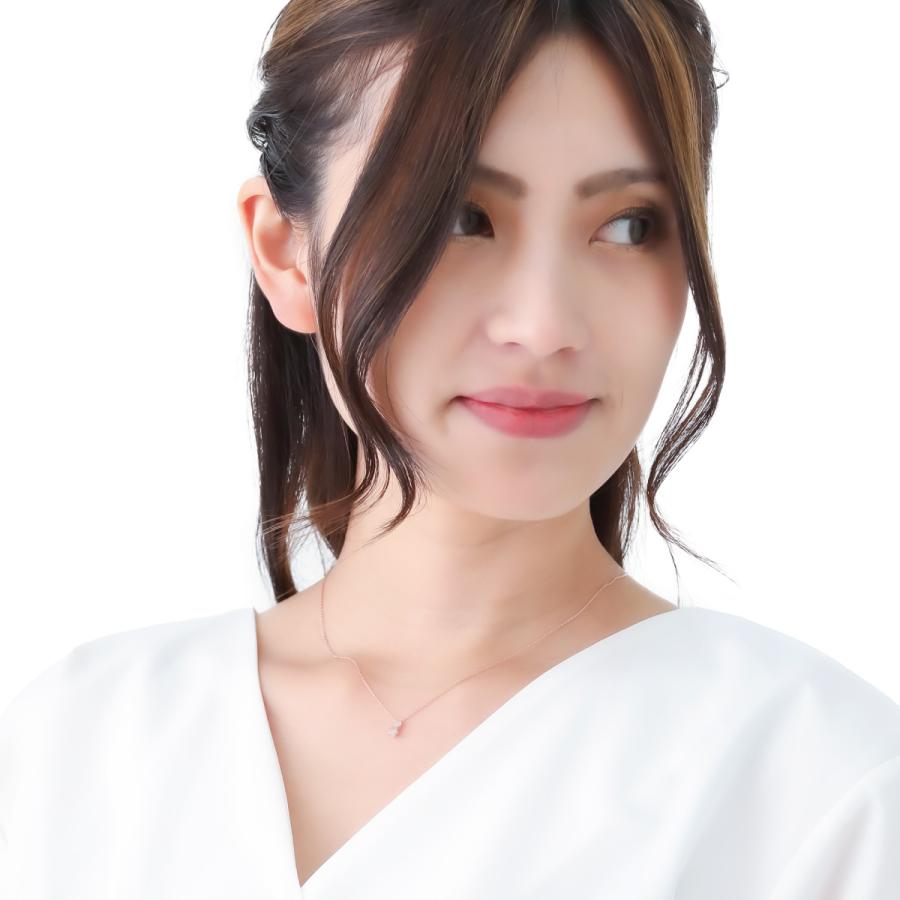 ネックレス シルバー925製 キュービックジルコニア close to me st 2粒 刻印 シンプル 小振り レディース 爆買の画像