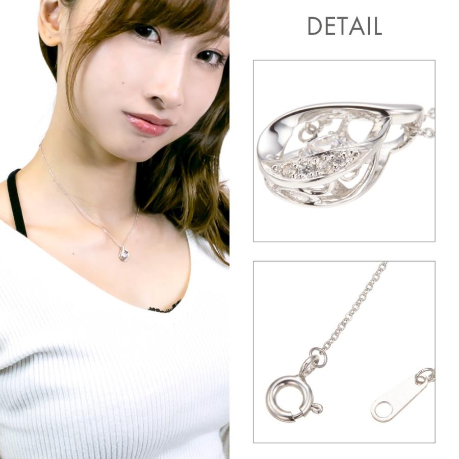 ネックレス シルバー925製 ダンシングストーン スーパーキュービックジルコニア ティアドロップ 雫 しずく 爆買の画像