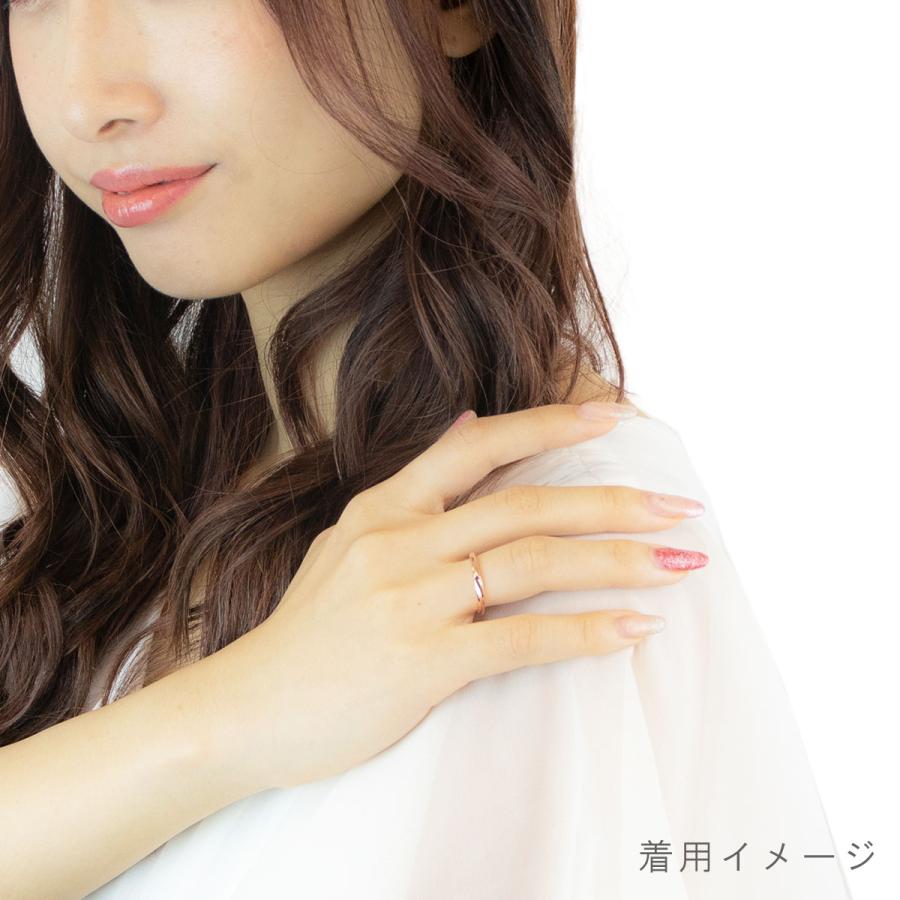 リング Close to me シルバー925 ブルーダイヤ 細め V曲線 指を美しく見せる 爆買_6