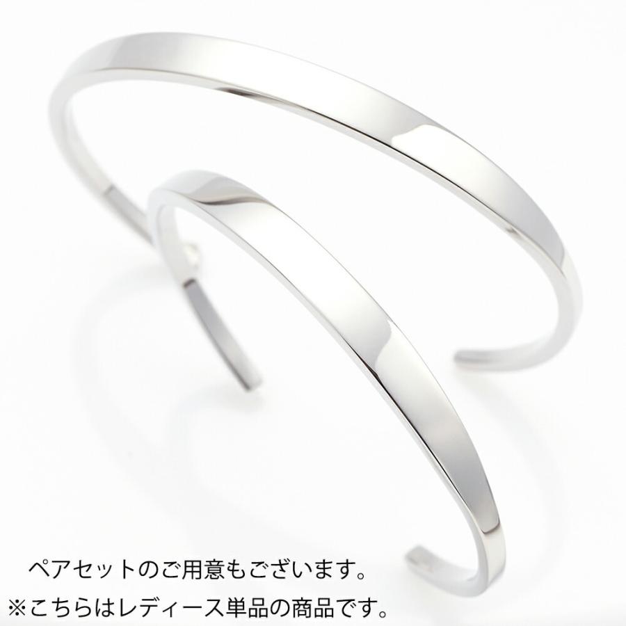 レディース バングル ブレスレット シルバー サージカルステンレス  シンプル スタンダード 文字刻印無料 金属アレルギー 対応 安心 爆買の画像