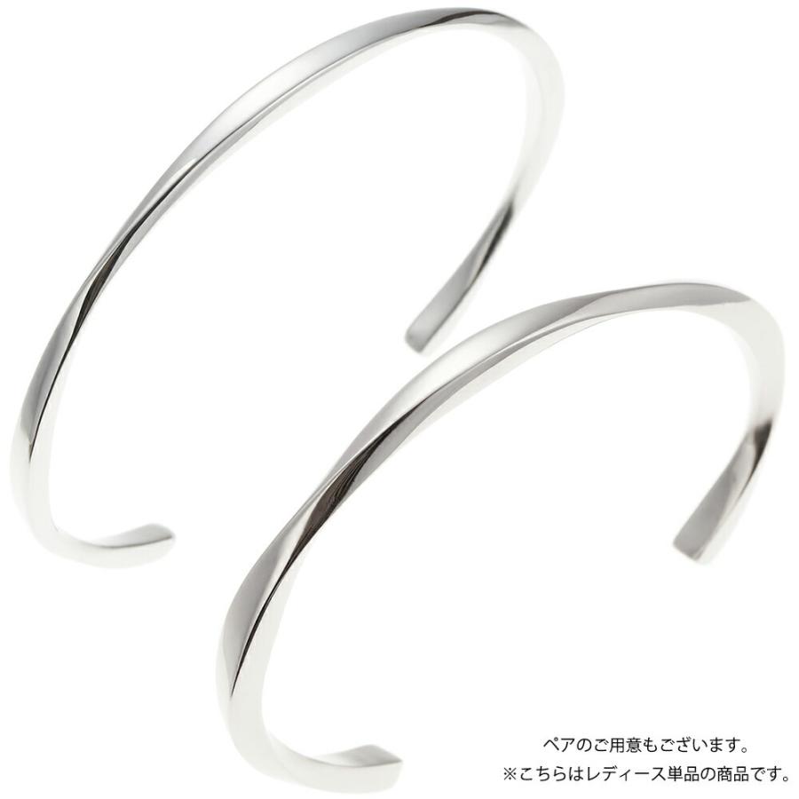 バングル ツイスト シルバー サージカルステンレス  シンプル カジュアル ブレスレット 腕輪 文字刻印無料 金属アレルギー 対応 安心 爆買の画像