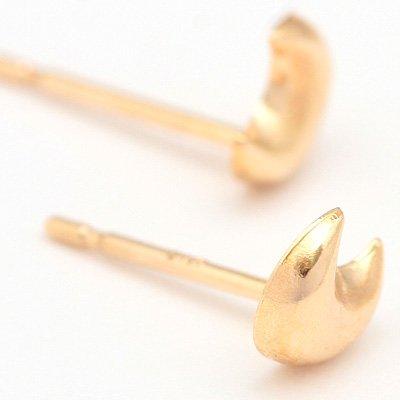 ピアス レディース K10イエローゴールド YG 職人のこだわりがみえる ぷっくり 爆買の画像