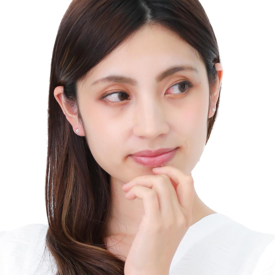 ピアス me on... みぃおん K10YG 三日月 ムーン 小さい ワンポイント 目立たない オフィス 日本製 爆買の画像