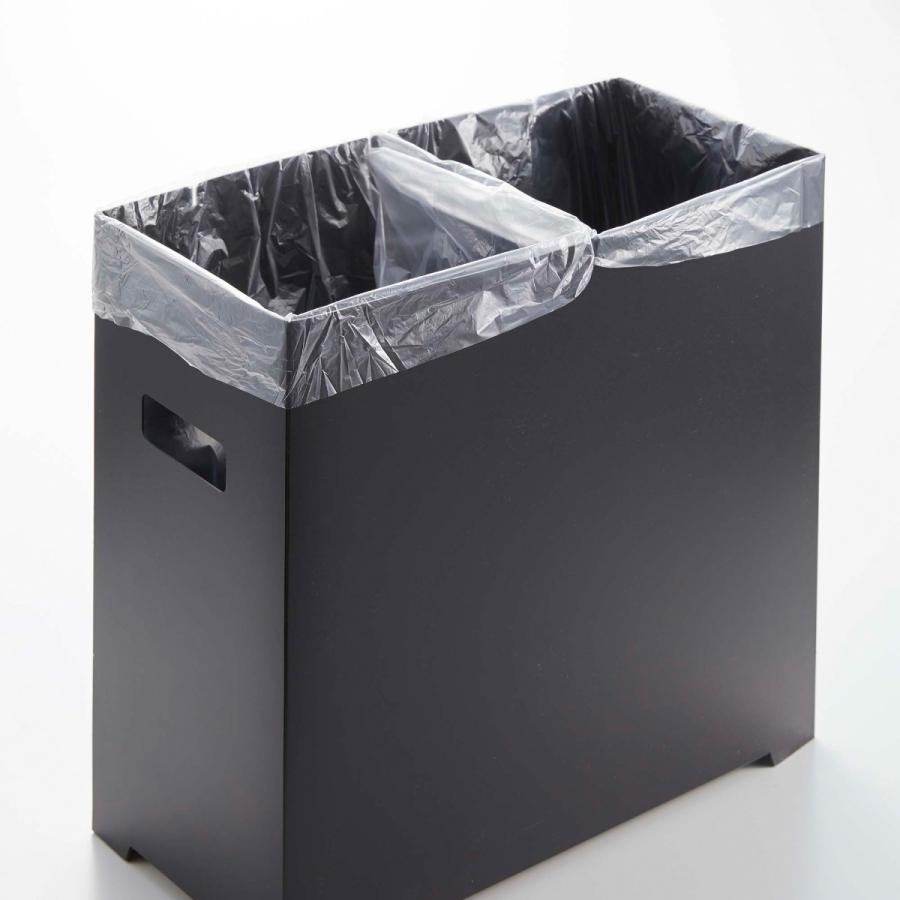シンク下蓋付きゴミ箱 タワー 2個組 ホワイト ブラック tower