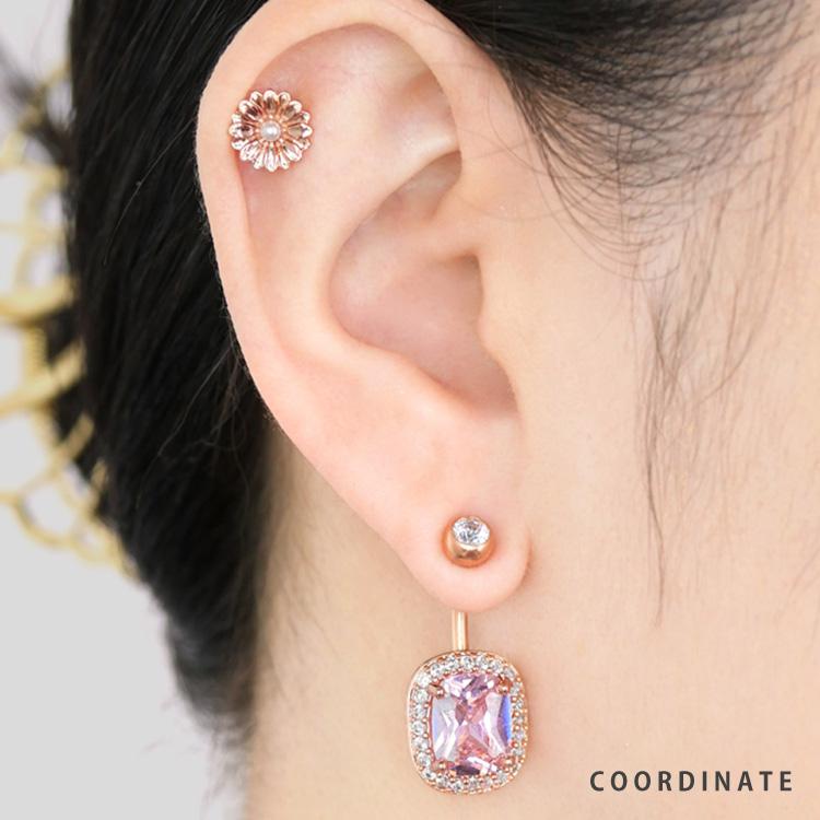 ボディピアス Soeur de Nana お花モチーフのローズゴールドデイジー