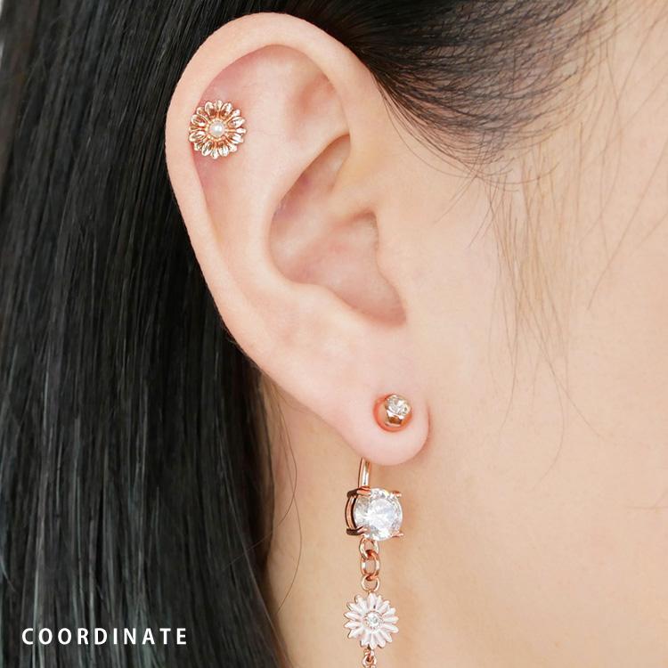 ボディピアス Soeur de Nana お花モチーフのローズゴールドデイジー