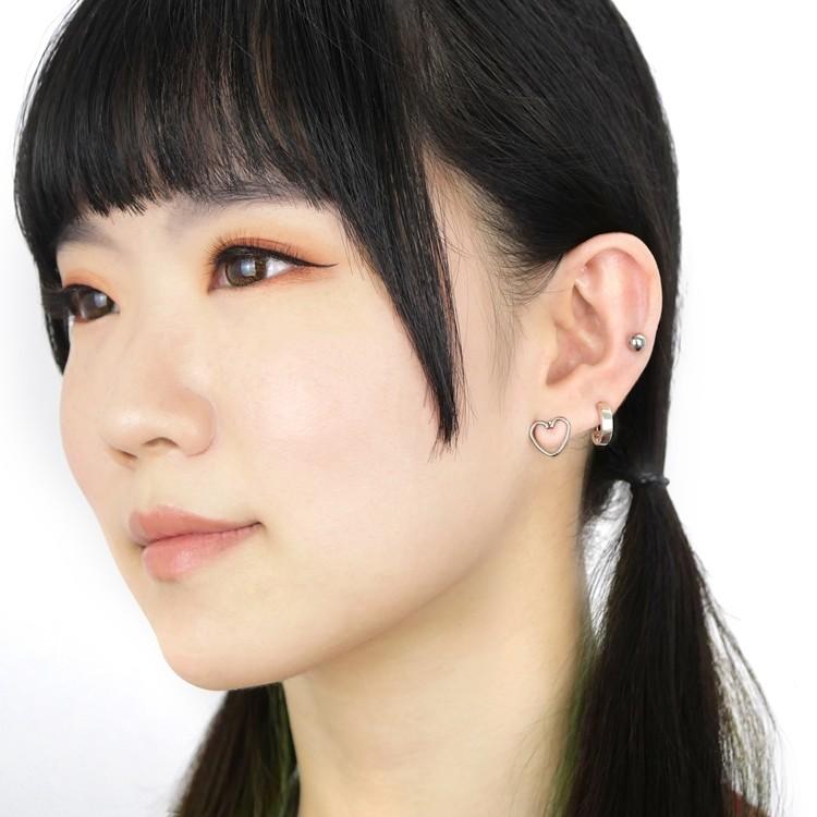 スカラベ　プラチナピアス ボディピアス Soeur de Nana フレームハートバーベル 16G ストレート