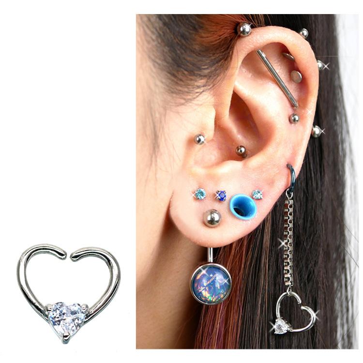 ボディピアス 16G Soeur de Nana ひねって装着 アニーハートジュエル