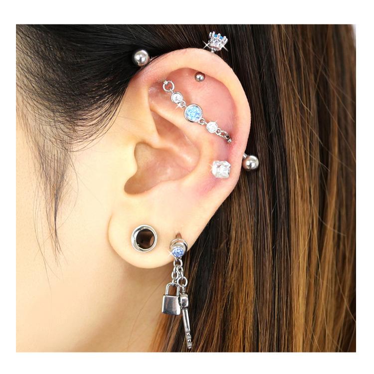 ボディピアス Soeur de Nana 王冠モチーフのクラウンジュエルバーベル