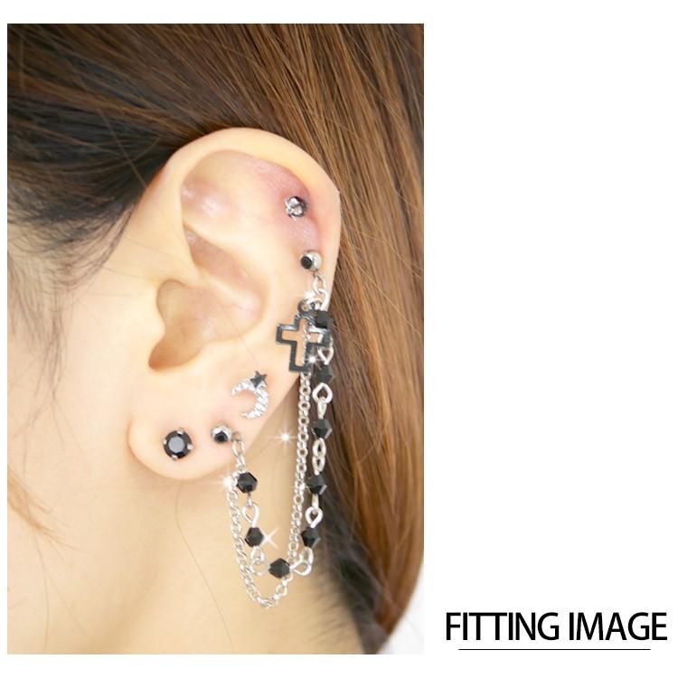ボディピアス 2つのホールを繋げる ロングチェーンバーベル ブラッククロス 16g ボディーピアス 軟骨ピアス トラガス ヘリックス ストレートバーベル 十字架 Jc 003 16g ピアス専門店ピアッシングナナ 通販 Yahoo ショッピング