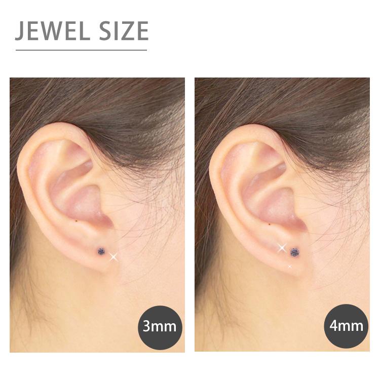 ベビたん専用 ピアス ボディピアス 軟骨ピアス 16g 18g 14g つけっぱなし 誕生石 天然石 12