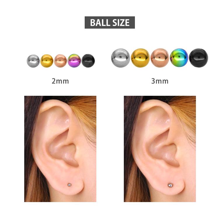 ボディ ピアス プッシュピン 軟骨 つけっぱなし 16G 18G 20G
