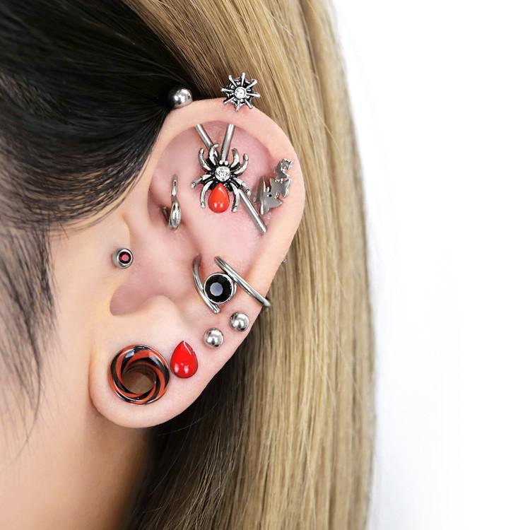 ⭐︎赤い蜘蛛 おへそピアス⭐︎ ⭐︎赤い蜘蛛 おへそピアス⭐︎