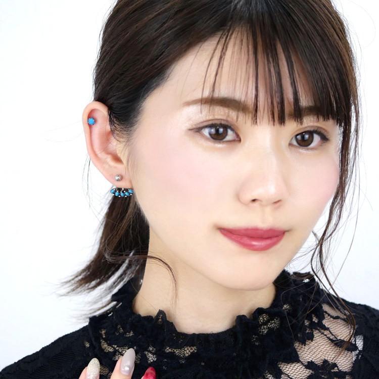 500円ポッキリSALE ボディピアス へそピアス ターコイズラインネイブル