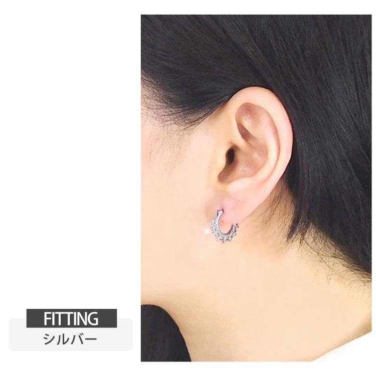 ボディピアス 16G 軟骨 カチッと装着 エレガントレースリング ボディー