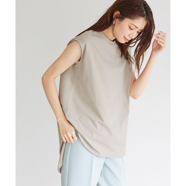 Tシャツ カットソー ボックスT クルーネック フレンチスリーブ シンプル ノースリーブ MD (SALE×送料無料〜5/22 16:59まで)｜pierrot-webshop｜19