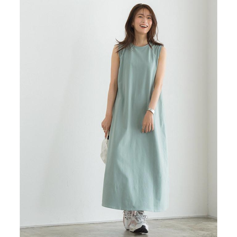 夏sale ノースリーブ ロング丈 マキシ丈 ワンピース 綿混 コットン レディース Md A1911 Pierrot ピエロ 通販 Yahoo ショッピング