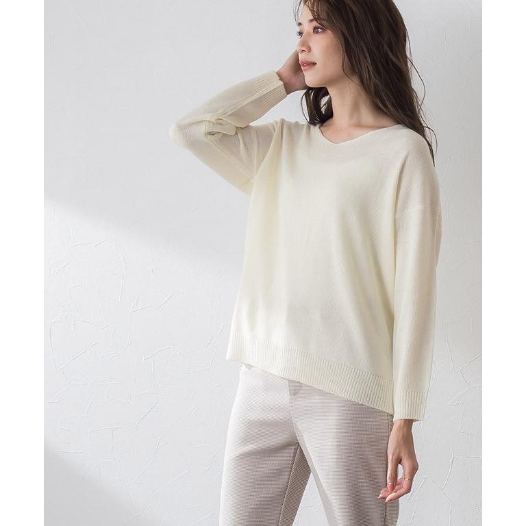 ANDMARY ホワイトニットセーター 長袖 ANDMARY ホワイトニットセーター 長袖 ANDMARY ホワイトニット