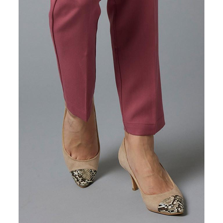 Pierrot（ピエロ） パンプス 配色 シューズ ヒール スムース スエード