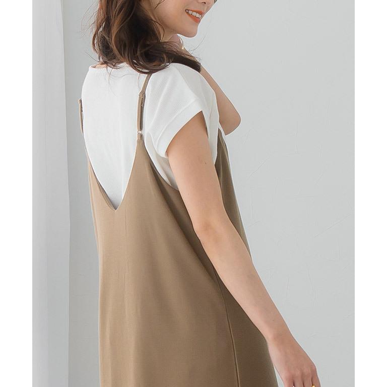 夏sale キャミワンピース Vネック ロング 無地 レディース リブ キャミ ワンピ Md B1812 Pierrot ピエロ 通販 Yahoo ショッピング