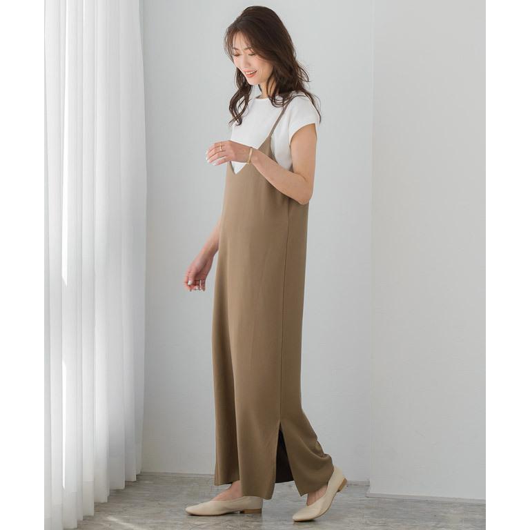 キャミワンピース Vネック ロング 無地 レディース リブ キャミ ワンピ Md B1812 Pierrot ピエロ 通販 Yahoo ショッピング