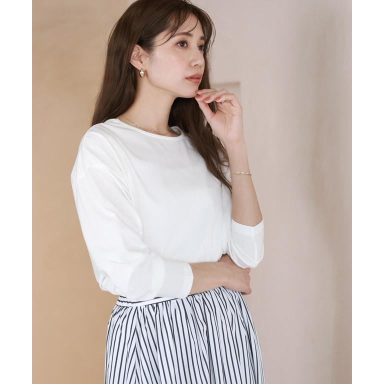 marvelous by Pierrot Tシャツ 2way お手入れ簡単 綿混 marvelous by Pierrot Tシャツ 2way お手入れ簡単 綿混