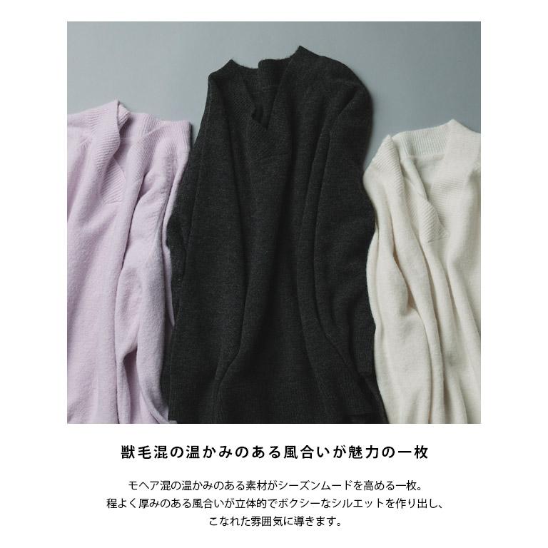 新品 ５分袖 ビッグカラー ニット 黒 白 こげ茶 ラズベリー グレー osharewalker ニット 長袖 レディース トップス セーター 透かし