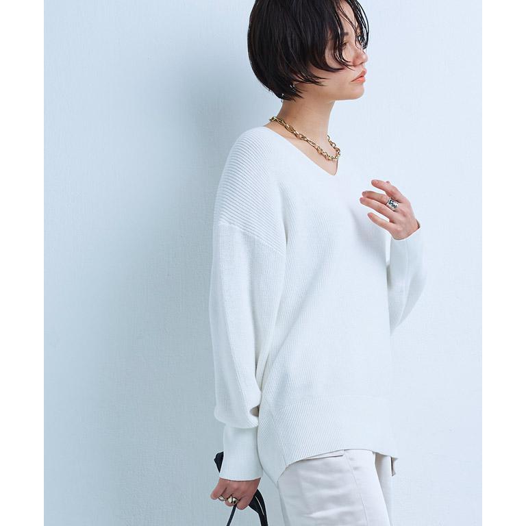 RASW ニット 綿100 Vネック ゆったり 長袖 コットン100 あすつく RASW ニット 綿100 Vネック ゆったり 長袖 コットン100 あすつく